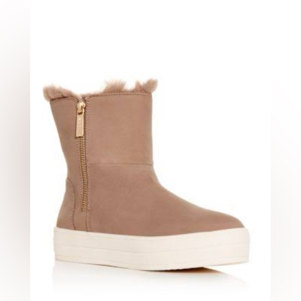 J SLIDES Henley Platform Leather Bootie